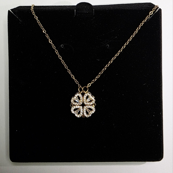 N0017 S-steel 4 Clover Pendant Necklace - Picture 1 of 10